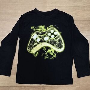 Place Black Tee with Neon Green Graphic